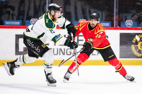 Östersunds Josef Ingman och Brynäs Tyler Vesel