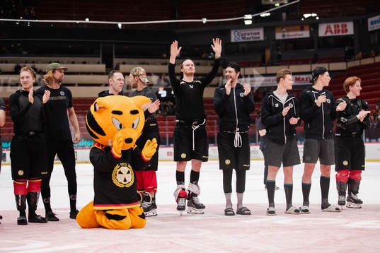 Brynäs spelare jublar