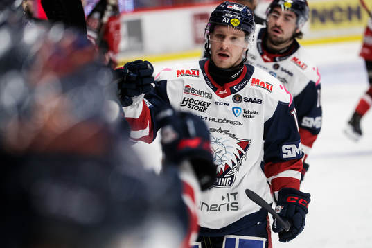 Linköpings Sebastian Strandberg jublar