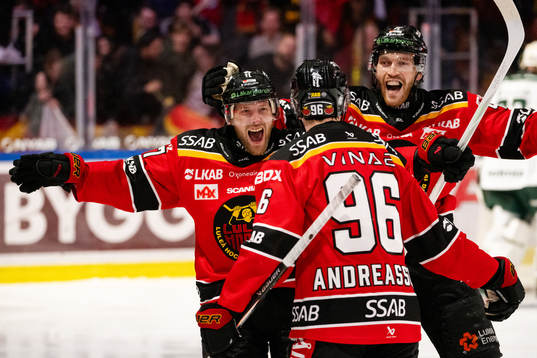 Luleås Linus Omark, Pontus Andreasson och Oscar Eklind
