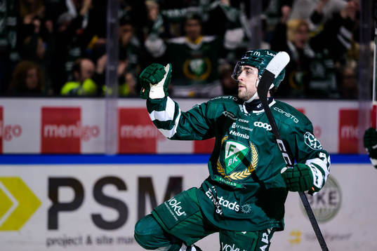 Färjestads Jonathan Andersson jublar