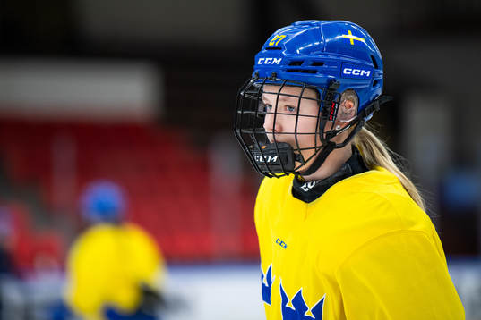 Anna Brenkle of Sweden at a practice session