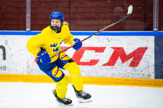 Anna Brenkle of Sweden at a practice session