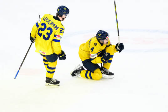 Axel Sandin-Pellikka of Sweden celebrates with Jonathan
