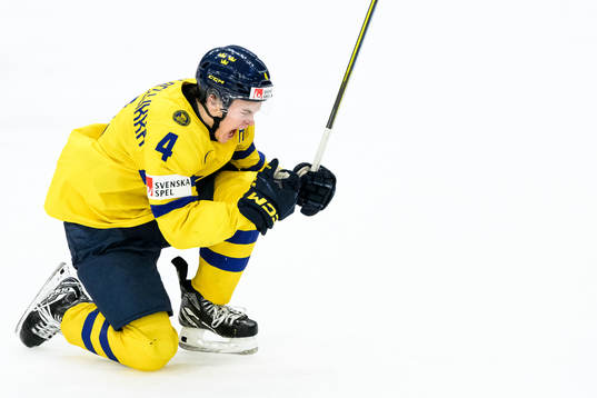 Axel Sandin-Pellikka of Sweden celebrates