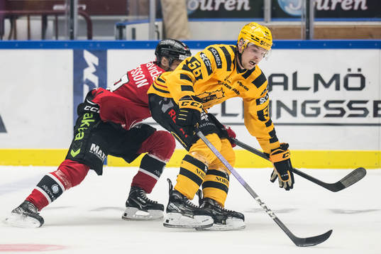 Skellefteås Anton Olsson och Malmö Redhawks Johan Olofsson