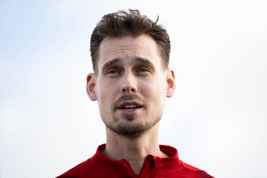 Interim coach Daniel Bäckström of the Swedish men's football national team ahead of a training session on January 4, 2024 in Paphos. 