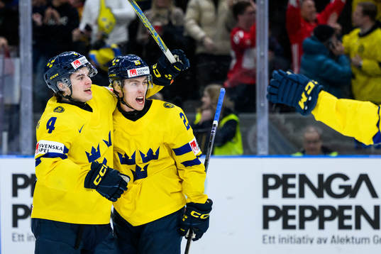 Jonathan Lekkerimäki and Axel Sandin-Pellikka of Sweden