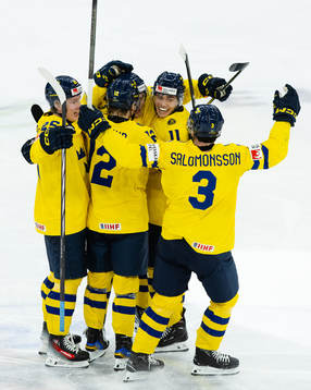 Axel Sandin-Pellikka of Sweden celebrates with Noah