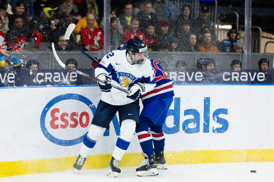 Emil Hemming of Finland and Lane Hutson of USA