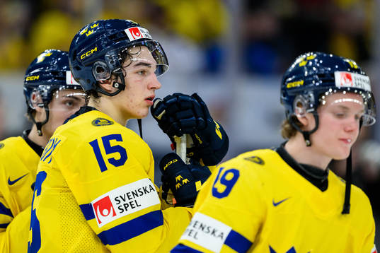 David Edstrom of Sweden looks dejected