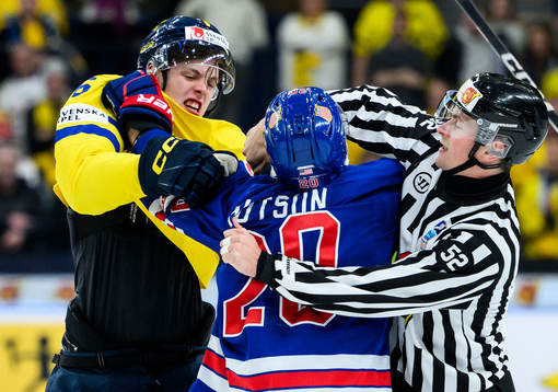 Anton Johansson of Sweden and Lane Hutson of USA