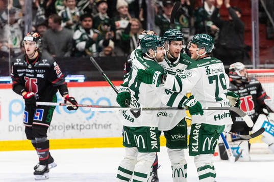 Färjestads Jonathan Andersson jublar 2-1