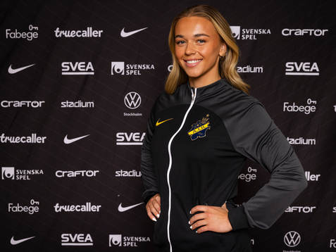 AIKs nyförvärv Villemo Dahlqvist poserar för porträtt den 6 januari 2024 i Stockholm. 