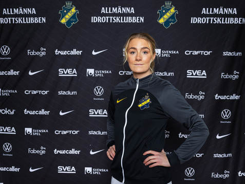 AIKs nyförvärv  Ellen Schampi poserar för porträtt den 6 januari 2024 i Stockholm. 
