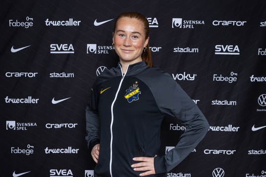 AIKs nyförvärv Ella Reidy poserar för porträtt den 6 januari 2024 i Stockholm. 