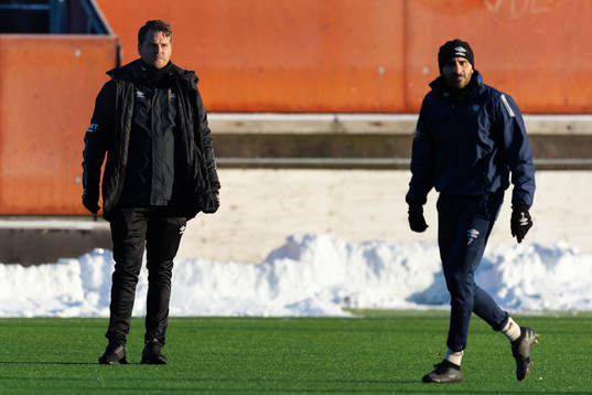 Örgrytes tränare Andreas Holmberg och Sargon Abraham