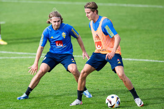Sebastian Nanasi and Erik Ahlstrand of the Swedish men's