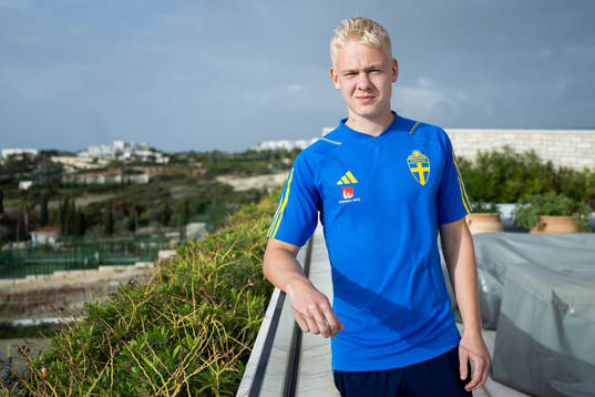 Otto Rosengren of the Swedish men's football national team pose for a portrait