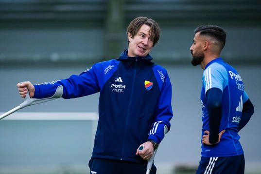 Djurgårdens tränare Thomas Lagerlöf och Rami Kaib