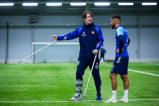 Djurgårdens tränare Thomas Lagerlöf och Rami Kaib