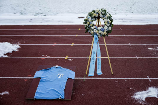 Minnesceremoni för Bosse Larsson på Malmö Stadion den 11 januari 2024 i Malmö. 