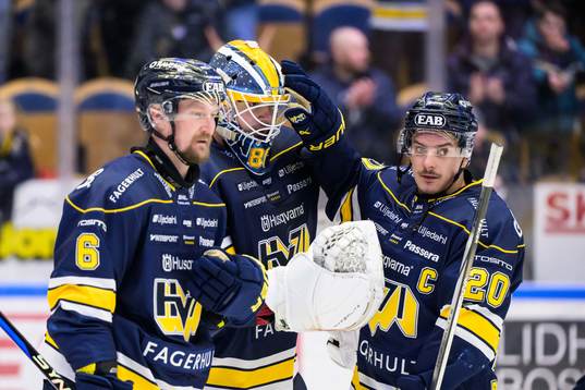 HV71s Anton Strålman, Frederik Dichow och André Petersson