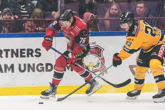 Malmö Redhawks Tomi Sallinen och Luleås Jesper Sellgren
