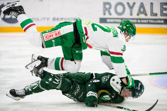 Rögles Oskar Pettersson och Färjestads Oscar Lawner