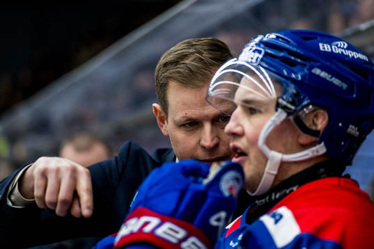 Oskarshamns tränare Martin Filander och Jonas Engström