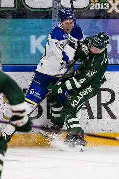 Leksands Anton Johansson och Färjestads Oscar Lawner