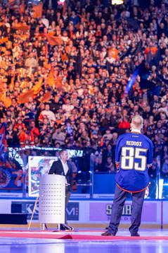 Den tidigare Växjöspelaren Liam Reddox hyllas före