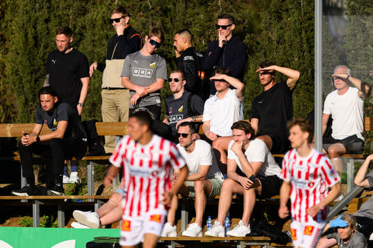 Amor Layouni, Simon Gustafson, scout Erik Friberg and Johan