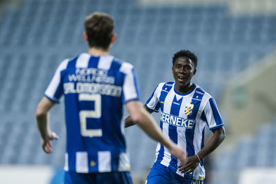 Abundance Salaou of IFK Göteborg celebrates after 1-2