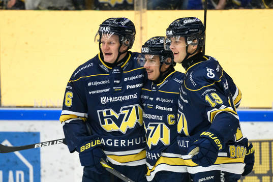 HV71s Tommi Tikka, André Petersson och Henrik Borgström