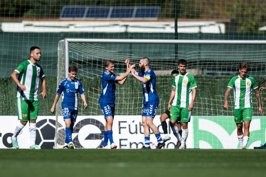 Niklas Sandberg and Jo Inge Berget of Sarpsborg 08 celebrate
