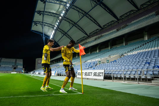 Camil Jebara and Jalal Abdullah of Elfsborg celebrate