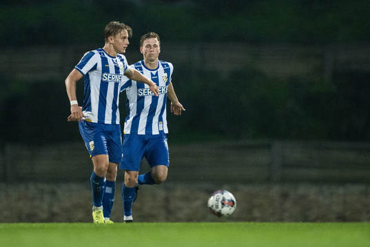 Linus Carlstrand and Vilmer Tyrén of IFK Göteborg celebrates