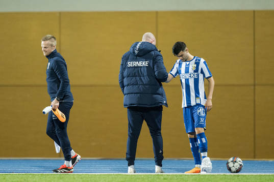 Melvin Koliqi of IFK Göteborg leaves the pitch