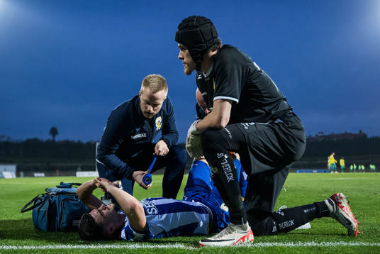 Melvin Koliqi, Physiotherapist Kaj Leuther and Goalkeeper