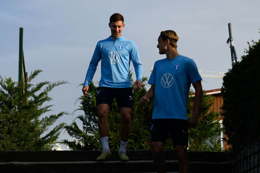 Malmö FFs Lasse Berg Johnsen och Erik Botheim