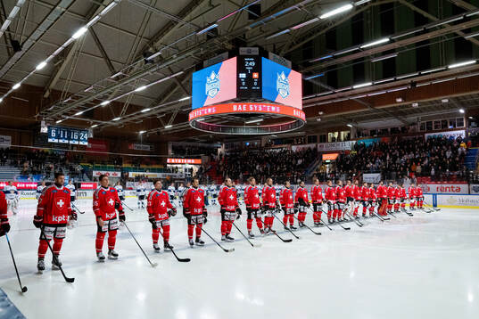 Switzerland ahead  the Beijer Hockey Games between Finland