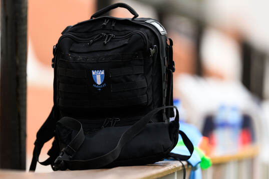 A bag with the logo of Malmö FF