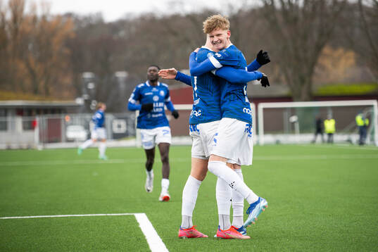 Trelleborgs Kalle Wendt och Filip Bohman jublar