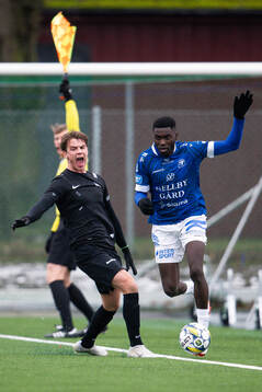 Landskronas Victor Karlsson och Trelleborgs Emmanuel Godwin
