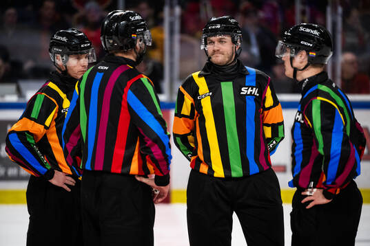 Domare Mikael Andersson med kollegor