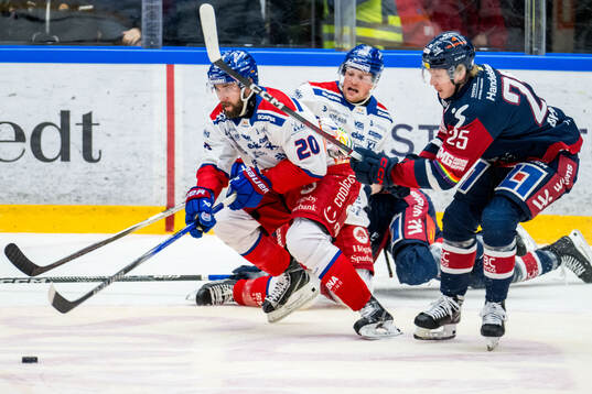 Oskarshamns Hynek Zohorna och Linköpings Filip Bystedt