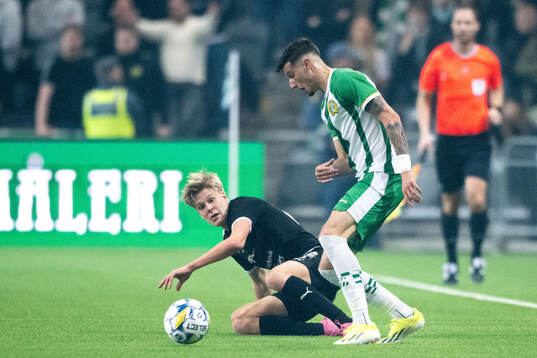 Västerås SKs Marcus Linday och Hammarbys Viktor Djukanovic