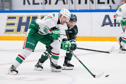 Rögles Rodrigo Abols och Färjestads Marcus Nilsson