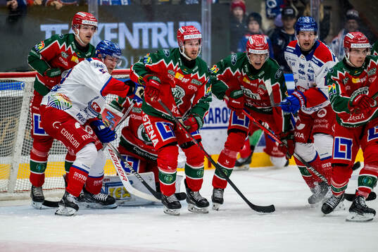 Frölundas Erik Thorell och Erik Borg och Oskarshamns Jonas